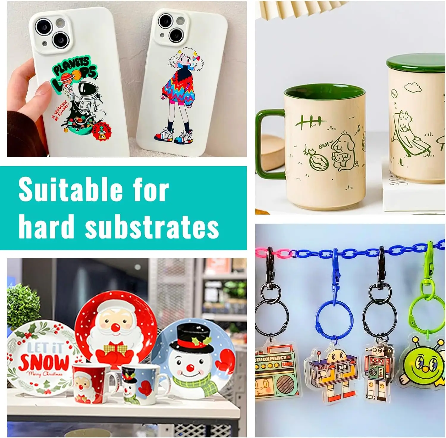 100 folhas de papel de sublimação para impressoras A4, 8,3 x 11,7 polegadas, 105 g/m2 para impressora jato de tinta, papel de sublimação de transferência de calor