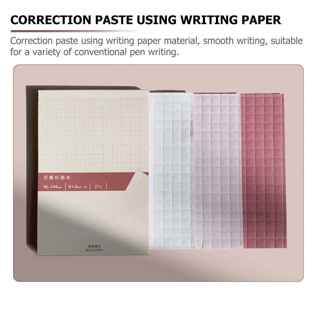 

2 Pcs Correction Sticker Press Tape Tapecorrection Correcting Rectangle Corrector Paper Portable Stickers Student