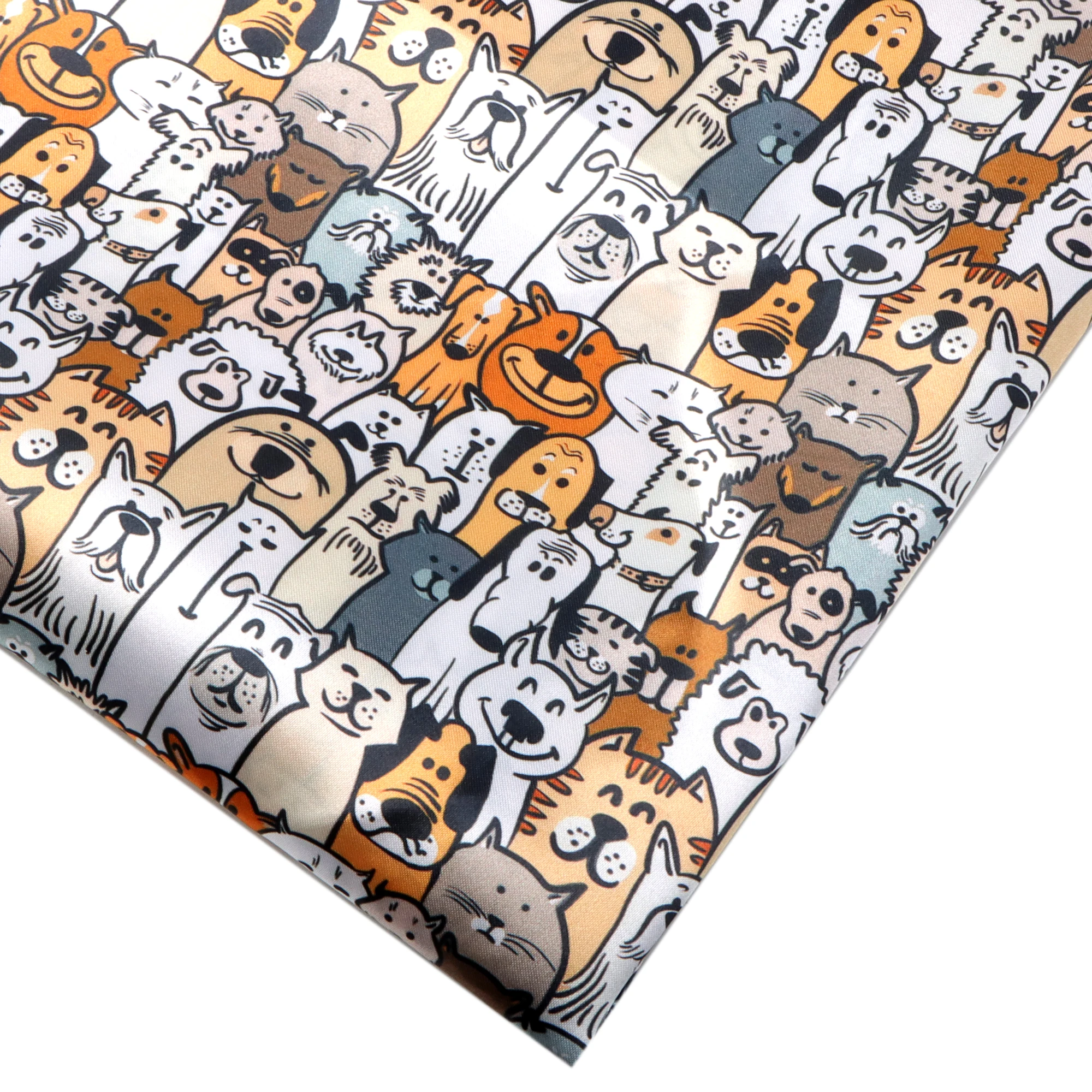 50*145cm Dog Cat Animal Patchwork Printed Cotton Fabric for Tissue Sewing Quilting Fabrics Needlework Material DIY Handmade