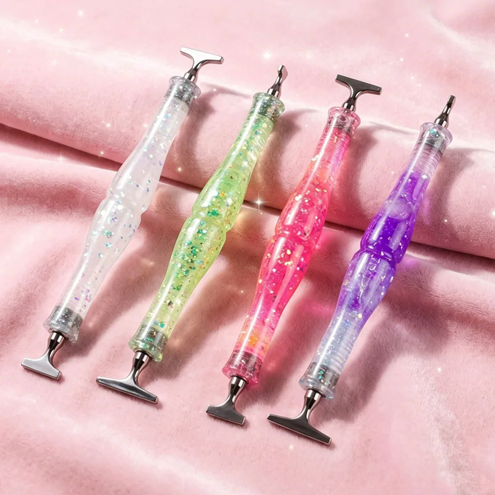 

Hourglass Shape Glitter Diamond Painting Pen, Ergonomic Resin Threaded Point Drill Pen DIY Diamond Painting Tool Accessories
