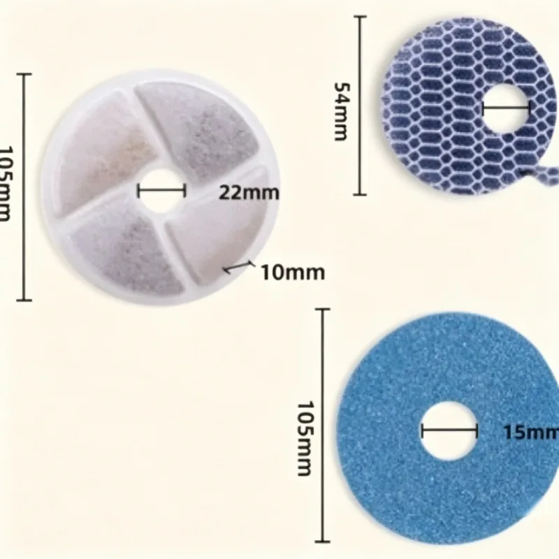 Universal Pet Fountain Filters Set for Cats Multiple Filtration Systems Hair Removal Activated Carbon Filters for Cat Water Drin