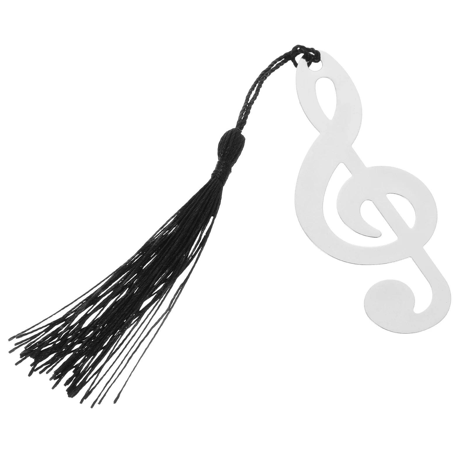 

Metal Tassel Stainless Steel Elegant Hollowout Unique Motivational Bookmarks Shape Versatile Musical Notes Reading Gifts