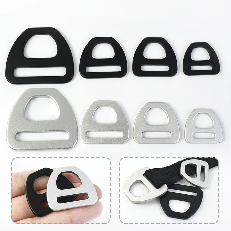 10Pcs Deepeel 15/20/25/38mm Strap Hang Hook D Ring Buckles DIY Adjustment Belt Buckle Webbing Slider Clasp Hardware Accessories