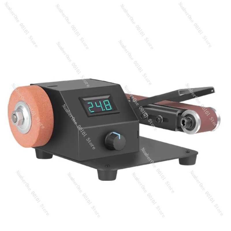 Small Mini Electric Polisher Knife Sharpener Desktop Sandpaper Belt Grinder