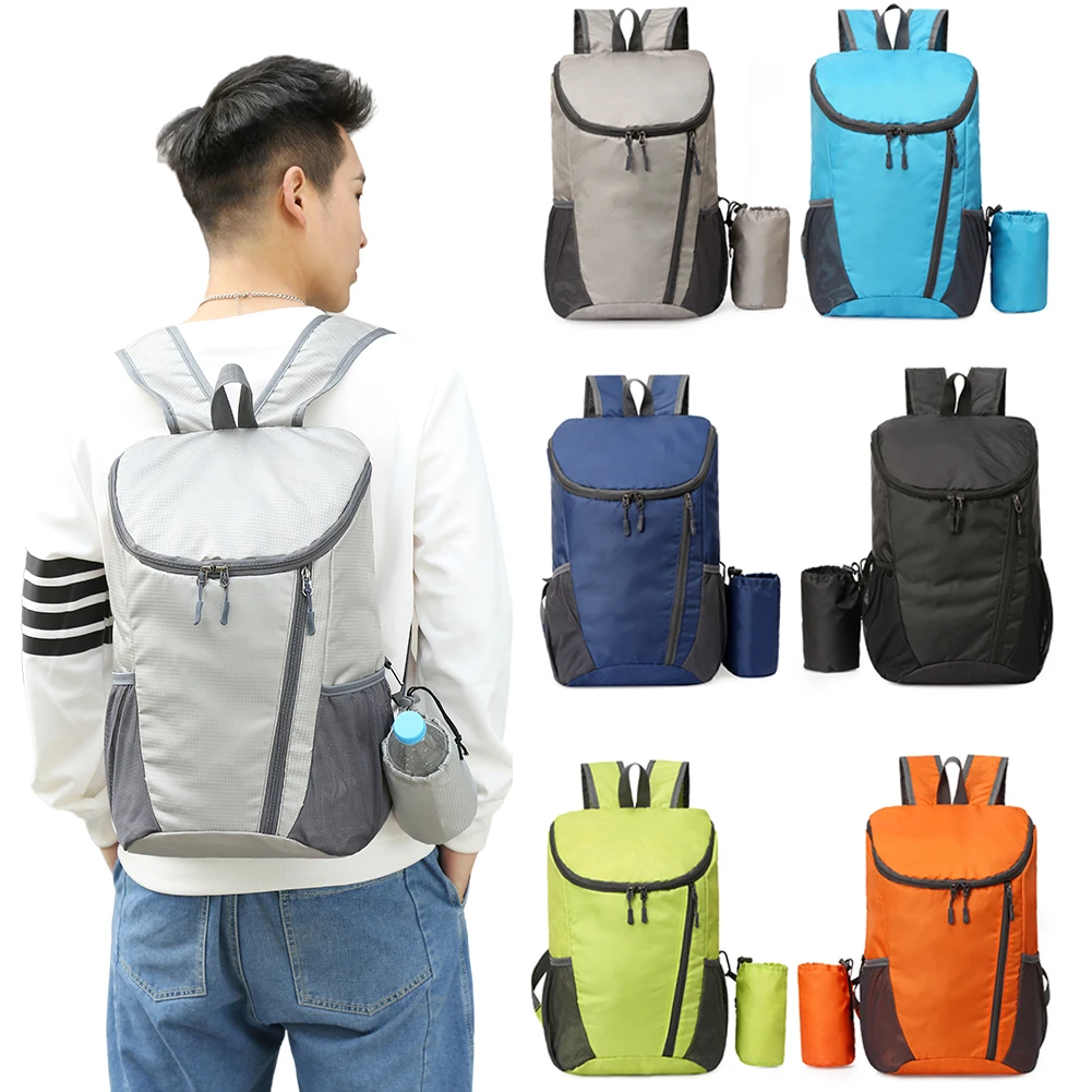 20L Ultralight Outdoor Rucksack with Bottle Holder Travel Hiking Knapsack Waterproof Cycling Sports Daypack for Outdoor Sports