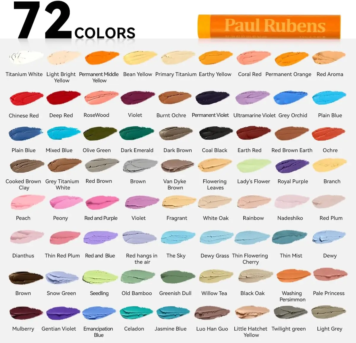 Paul Rubens Professional 72 Colors Oil Pastel Set Artist Level Soft Oil Paint Art Supplies Perfect for Artists Students Children