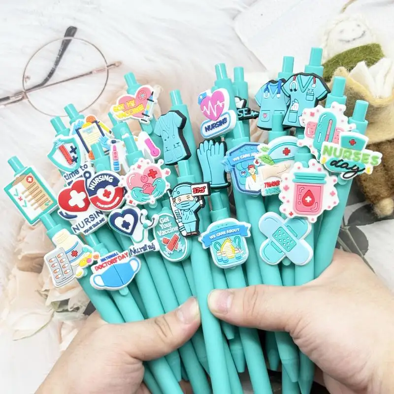 6/10Pcs Funny Nurse Doctor Writing Gel Pens  Record Pen Nurses Day Gift Pen Random Styles Gifts for  Assistants