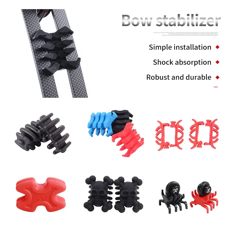 Compound Bow Limb Stabilizer Protective Archery Rubber Dampener Hunting Composite Bow and Arrow Equipment Adjustable Accessories