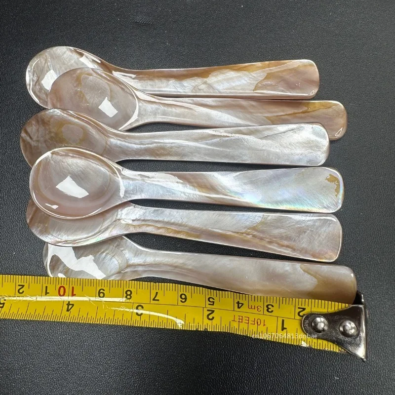2/1pcs Natural Shell Ice Spoon Cream Coffee Caviar Spoon Mother of Pearl Seashells Stirring Spoons Teaspoon Crafts Dessert