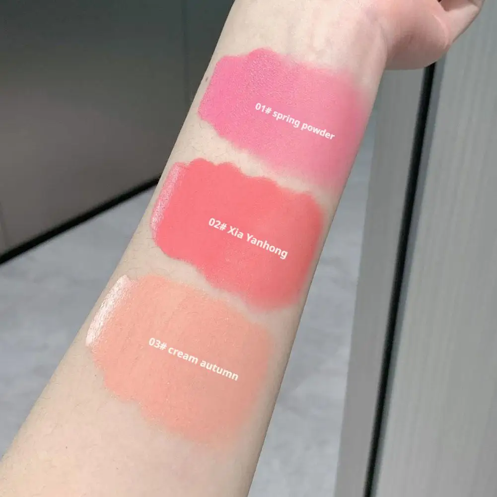 Lip And Cheek Dual-purpose Sponge Head Liquid Powder Blusher Stick Face Repair Matte Concealer Enhance Color Liquid