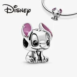 Hot Disney Lilo & Stitch Beads for Bracelets Cartoon Fashion Bransoletka dla kobiet Metalowy wisiorek Koralik DIY Biżuteria Akcesoria Prezenty