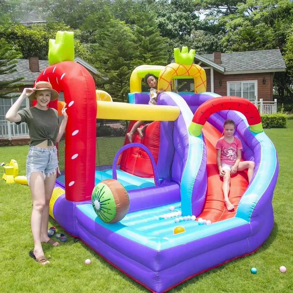 Castillos que rebotan para escalada, súper tobogán, boxeo de fresa, casa de rebote barata, castillo de salto