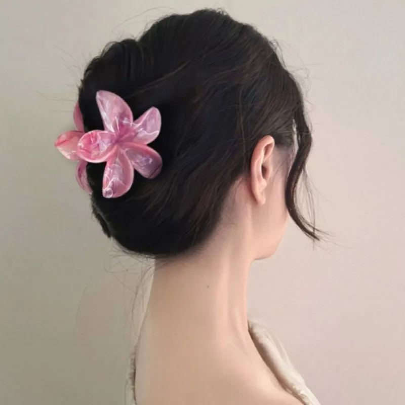 AISHG Gradient Flower Hair Accessories Set Beach Style Hairpins Flower Claw Clips Summer Flower Hairpins Hawaiian Style