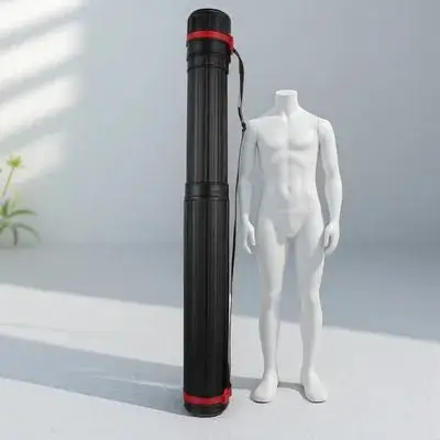 1Pcs Thickened Telescoping Drafting Tube Extendable Poster Storage Case Shoulder Strap Plastic Storage Tube Protect Posters