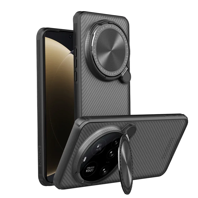 NILLKIN Magnetische Hülle für Xiaomi 15 Ultra, mikrotransparent, kratzfester Linsenständer, TPU/PC-Vollschutz, 360 °   Stoßfest 6