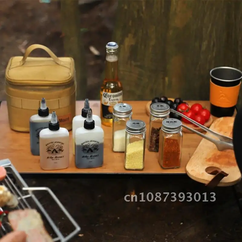 

Outdoor Storage Bag Seasoning Jar Suit Supplies Picnic Barbecue Seasoning Travel Storage Bottle Camping Bag Oil Hike for Camping