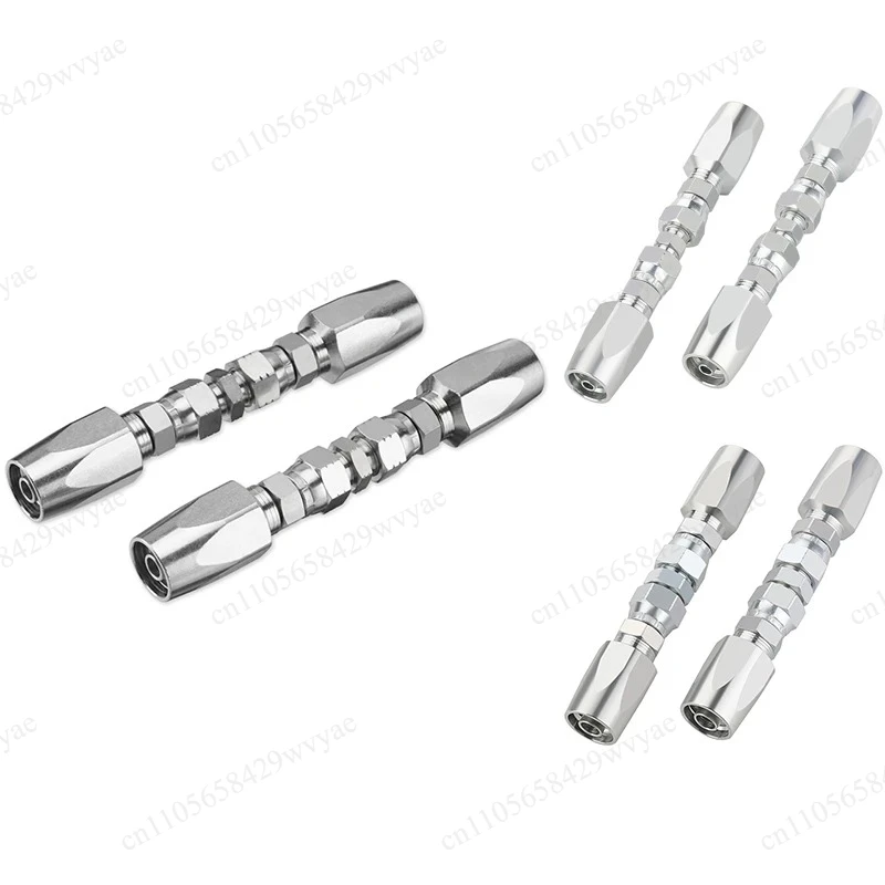 

2Pcs Reusable Hydraulic Hose Repair Kit, 2-Wire Hydraulic Pipe Repair Fittings Y41A