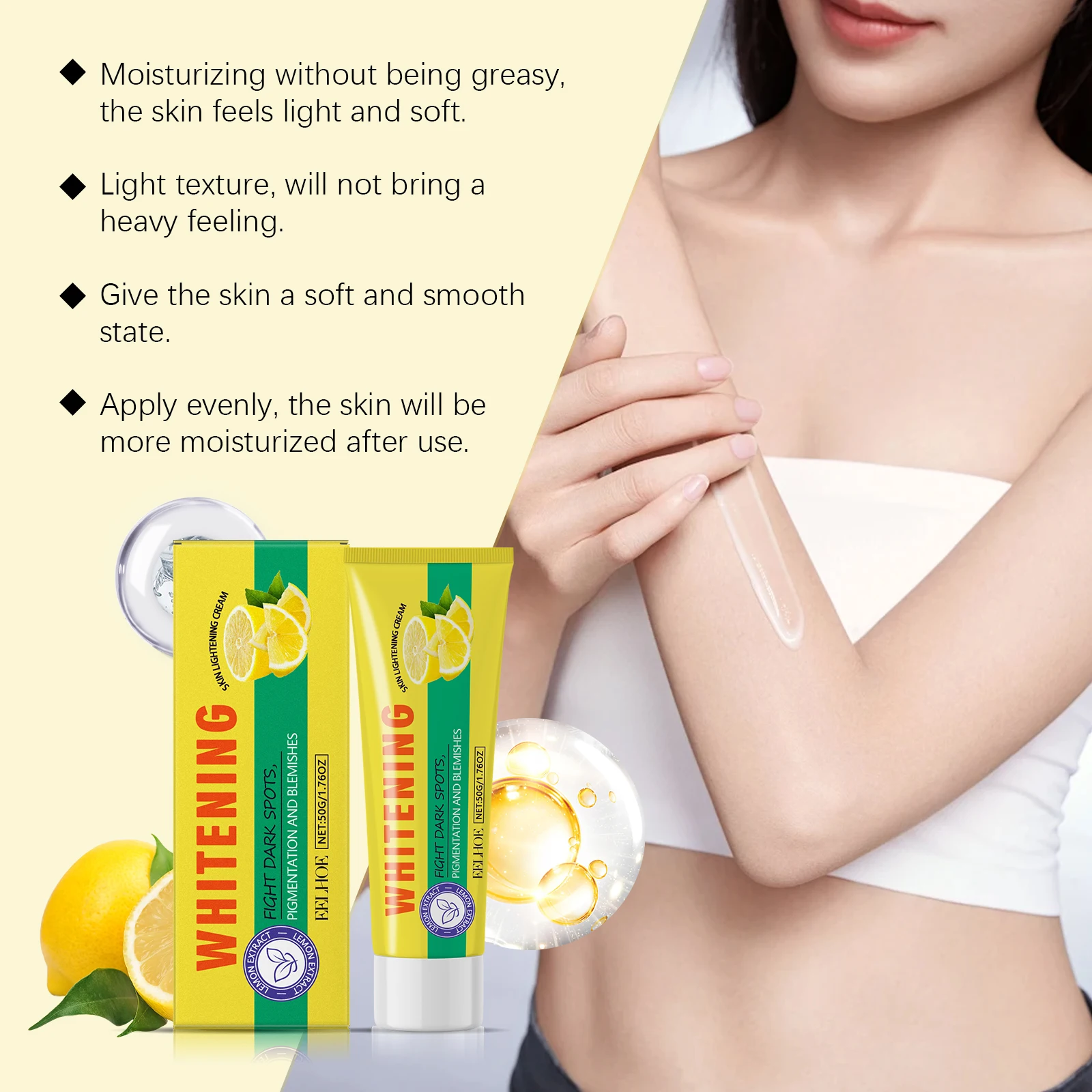 

Lemon Brighten Skin Cream Tightening Smoothing Repair Fine Lines Relieve Discomfort Skins Anti Wrinkle Moisturizing Body Lotion