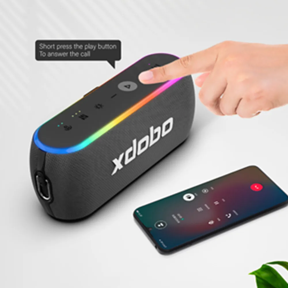 XDOBO X8III Bluetooth Speaker Wireless 60W Power Subwoofer Deep Bass RGB Light Outdoor Fun Camping Riding Hiking Party Music