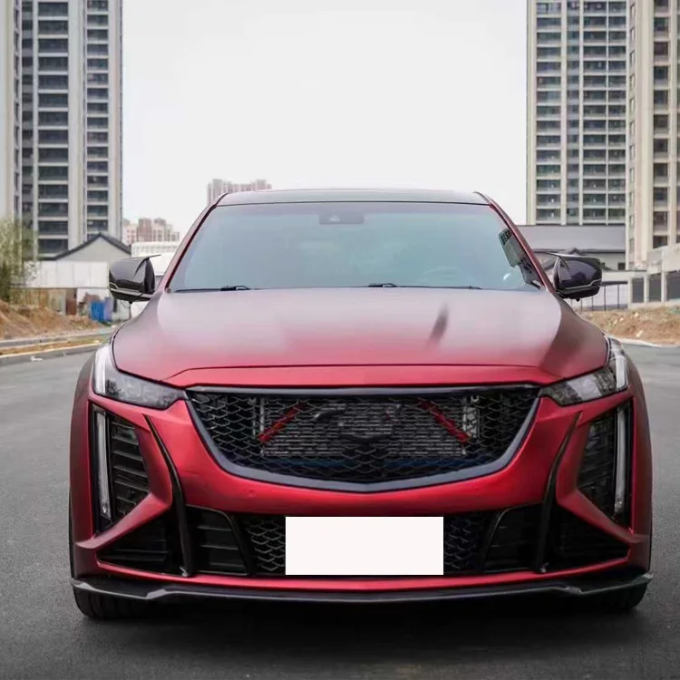 تصميم جديد Blackwing Dragon's Tooth Style Body Kit المصد الأمامي مصبغة الشفاه طقم الجسم لكاديلاك CT5 2020-2025