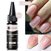 UR SUGAR 30ml Refilled Rubber Base Gel Big Capacity Crystal Nude Pink Clear Soak Off UV LED Nail Art Varnish Constructed Gel