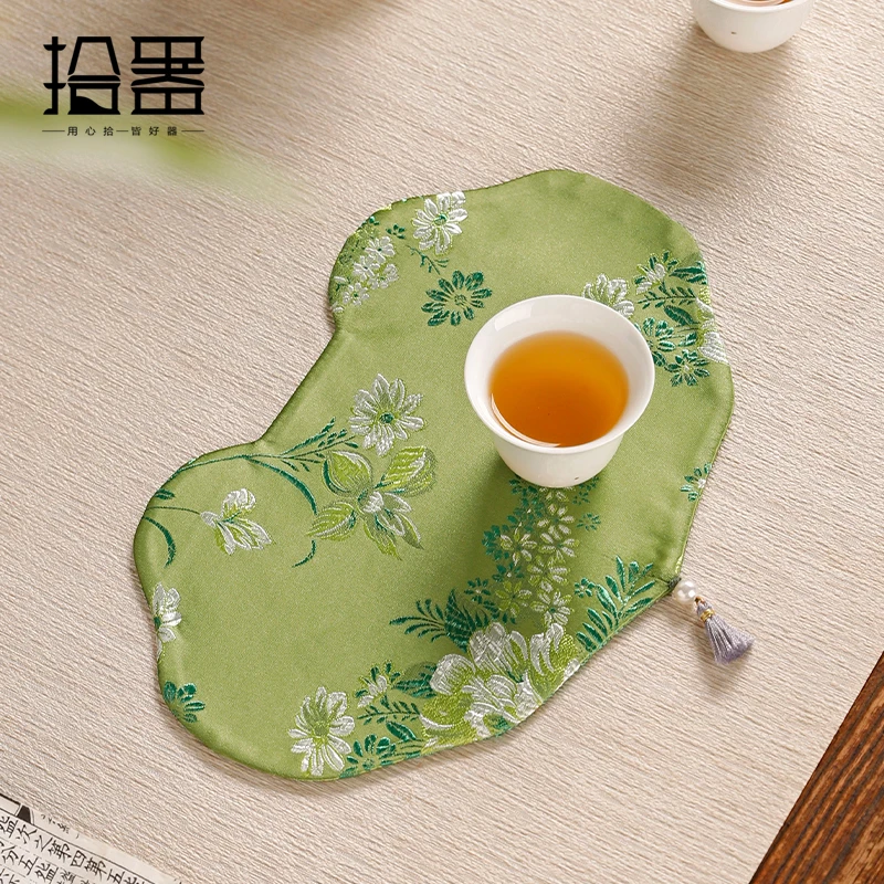 New Chinese Ruyi dry tea mat tea mat dry tea table one Chinese Zen cloth pot mat tea table mat tea tray mat