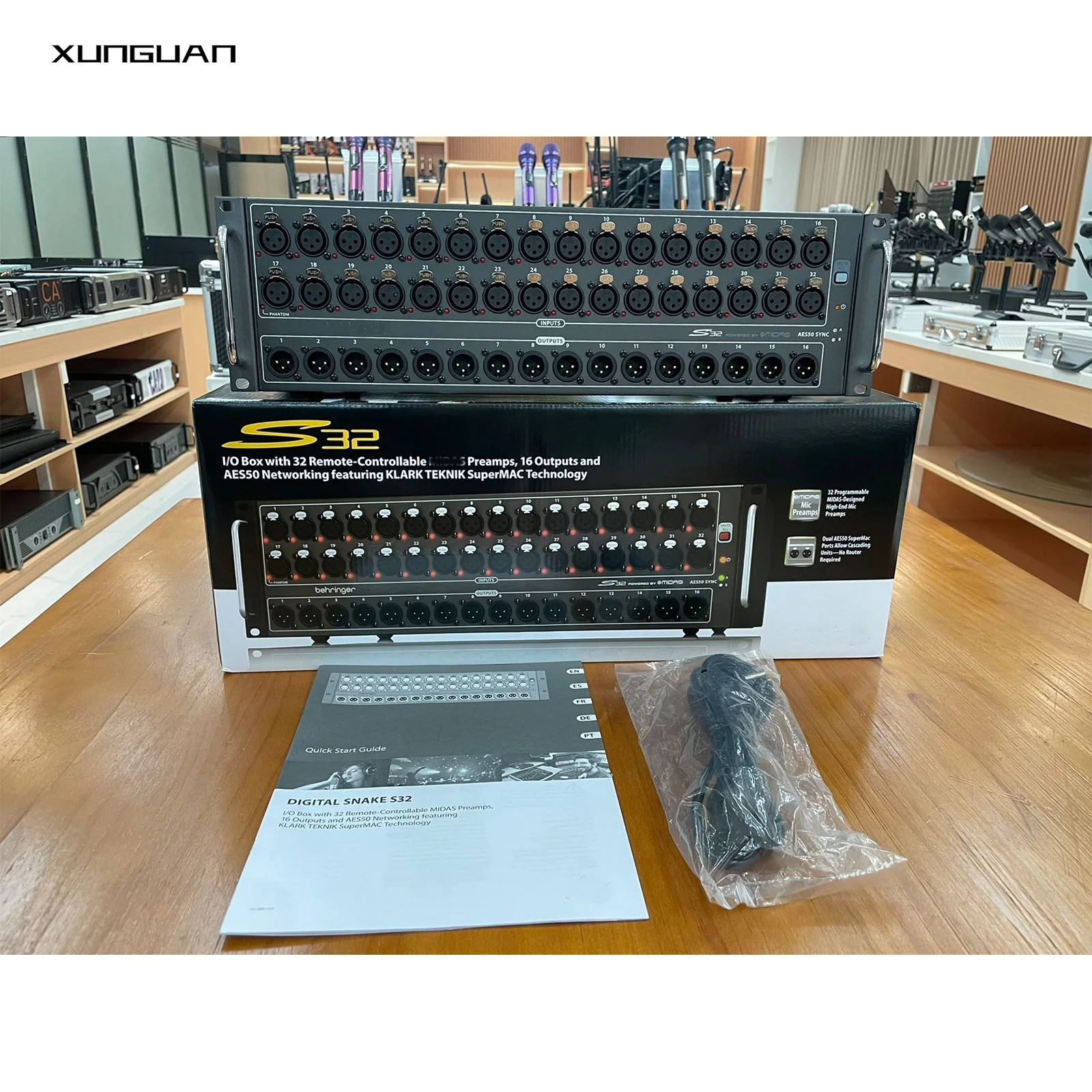 

S32 Stage Box Digital Mixing Mixer I/O Box with 32 Remote-Controllable Midas Preamps, 16 Outputs and AES50 Networking Featuring