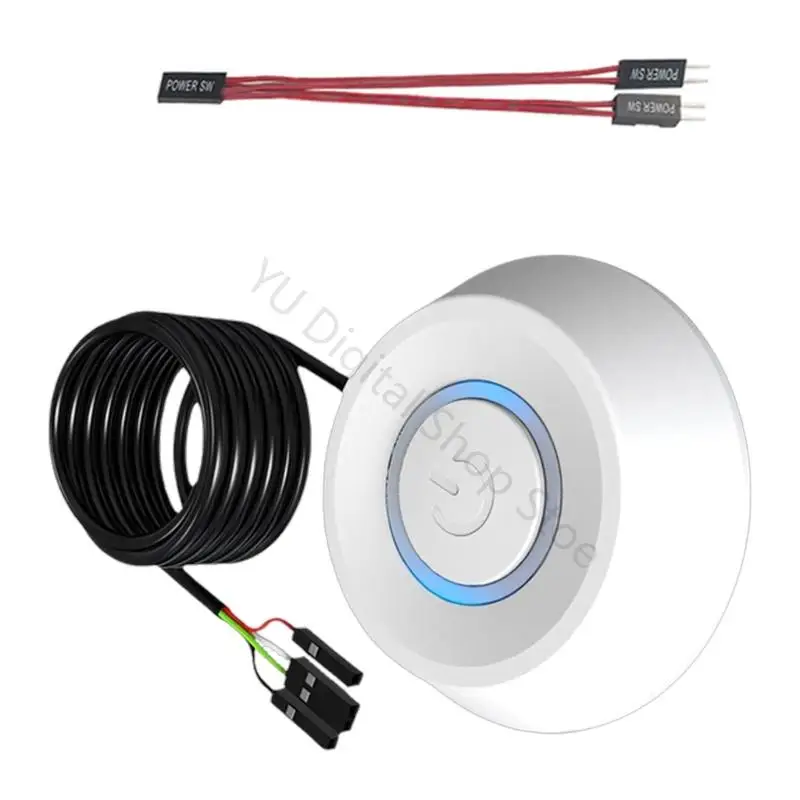 96BA External Desktop Start Button for Under Desk Computer Placement
