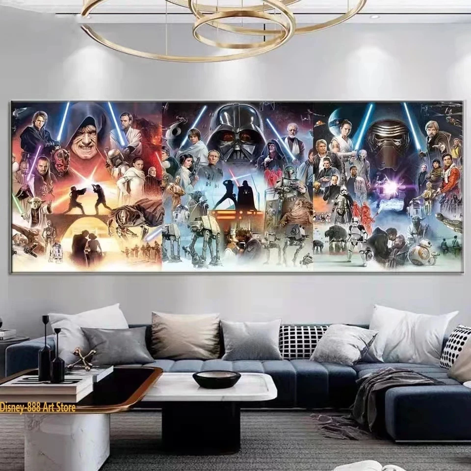 Star Wars Diamond Painting 5D Kit Movies Characters Darth Vader Master Yoda Diamond Art Rhinestones Picture Kid Room Home Decor