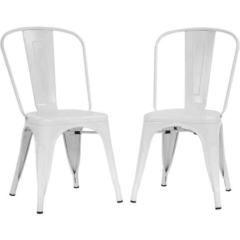 Set of 2 Cafe Chairs 330lbs Load Bar Dining Chairs Restaurant Modern Comfortable Sturdy Metal Frame