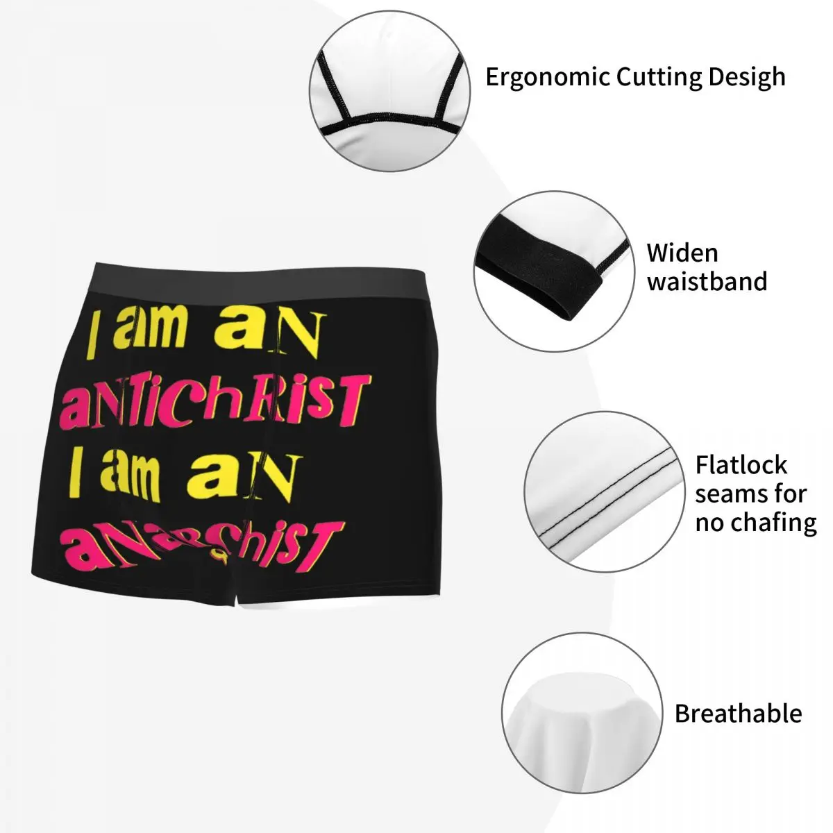 Sex Pistols Anarchist Punk Rock Music Classic Men's Boxer Briefs Highly Breathable Underwear High Quality 3D Print Shorts