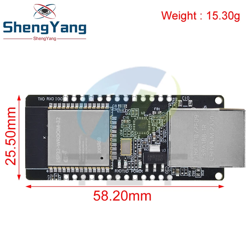 Imagem -06 - Placa de Módulo sem Fio com Porta Serial Embutida Rede Ethernet Compatível com Bluetooth Wi-fi Combo Gateway Mcu Esp32 Wt32-eth01