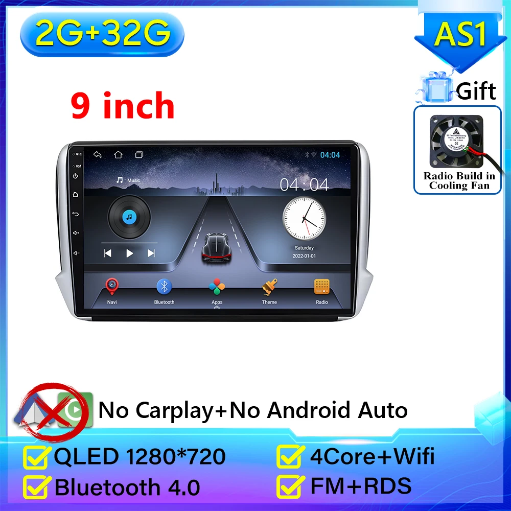 For Peugeot 208 2008 Series 2012-2018 Car Radio Carplay Navigation GPS Stereo Android Auto Screen Display Bluetooth Autoradio BT image 3