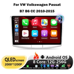 Android 16 Carplay Car Radio Auto Multimedia Player GPS Navigation For VW Volkswagen Passat B7 B6 CC 2010-2015 4G WIFI DSP BT
