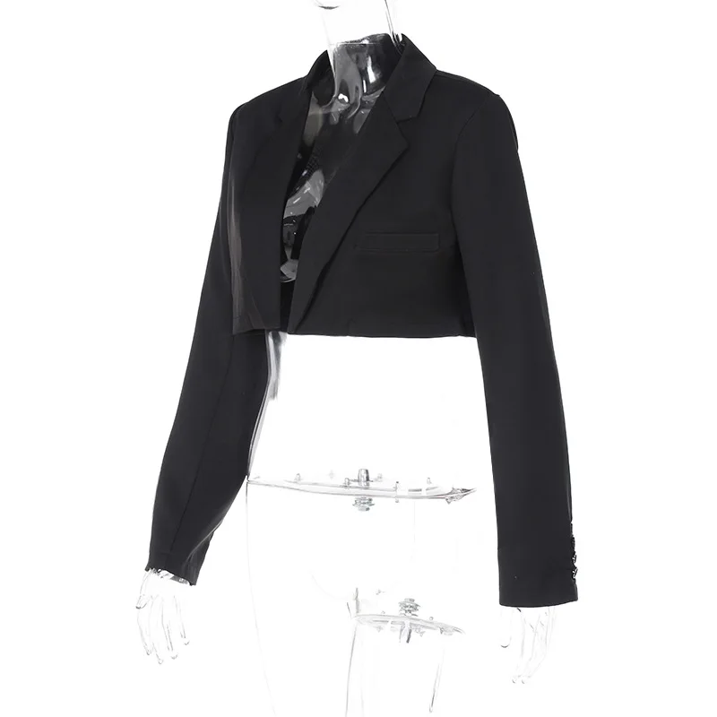European and American Style 2022 Early Autumn New Fashion Temperament Casual All-match Short Cardigan Small Suit Jacket Deat