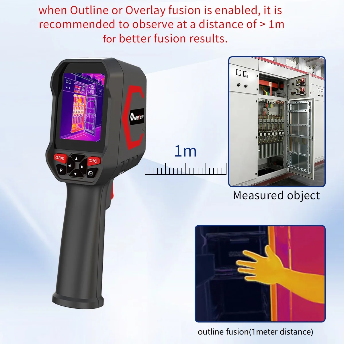 TOOLTOP ET693C Super IR 512x384 Thermal Camera with 1080P Visible Camera Electronic HVAC Repair Thermal Imager 256*192 Sensor view 5
