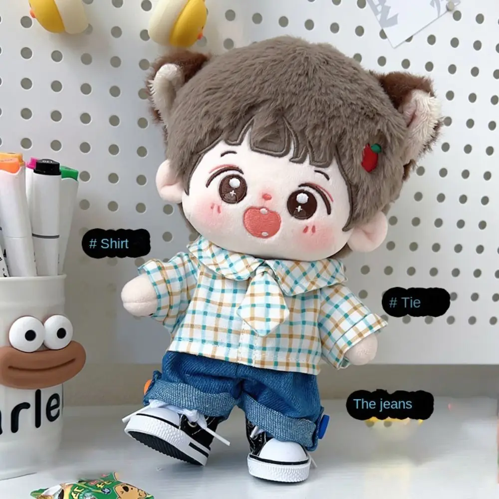 2024 Dressing Game DIY 20cm Cotton Doll Clothes Fashion Cute Replacement Outfit Casual Shirt Jeans Tie Suit