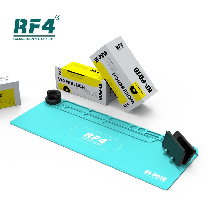 RF4 RF-PO15 RF-PO16 Repair Mat With Storage Bracket Multifunctional Thickened Soldering Station Workbench Maintenance Pad