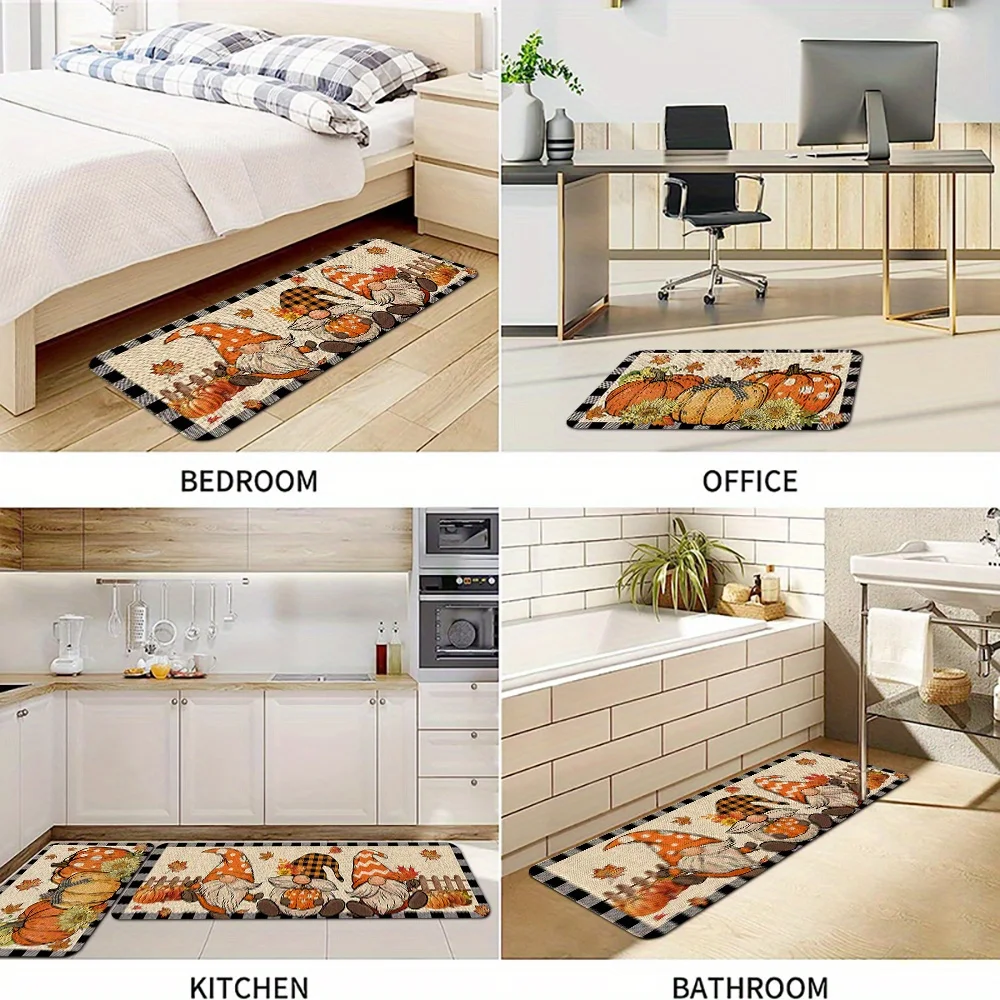 VIKAMA على الطراز الأمريكي الرجعية الكرتون الحيوان المطبخ الكلمة حصيرة، ماصة للماء ومقاومة للبقع البساط إكسسوارات ديكور المنزل