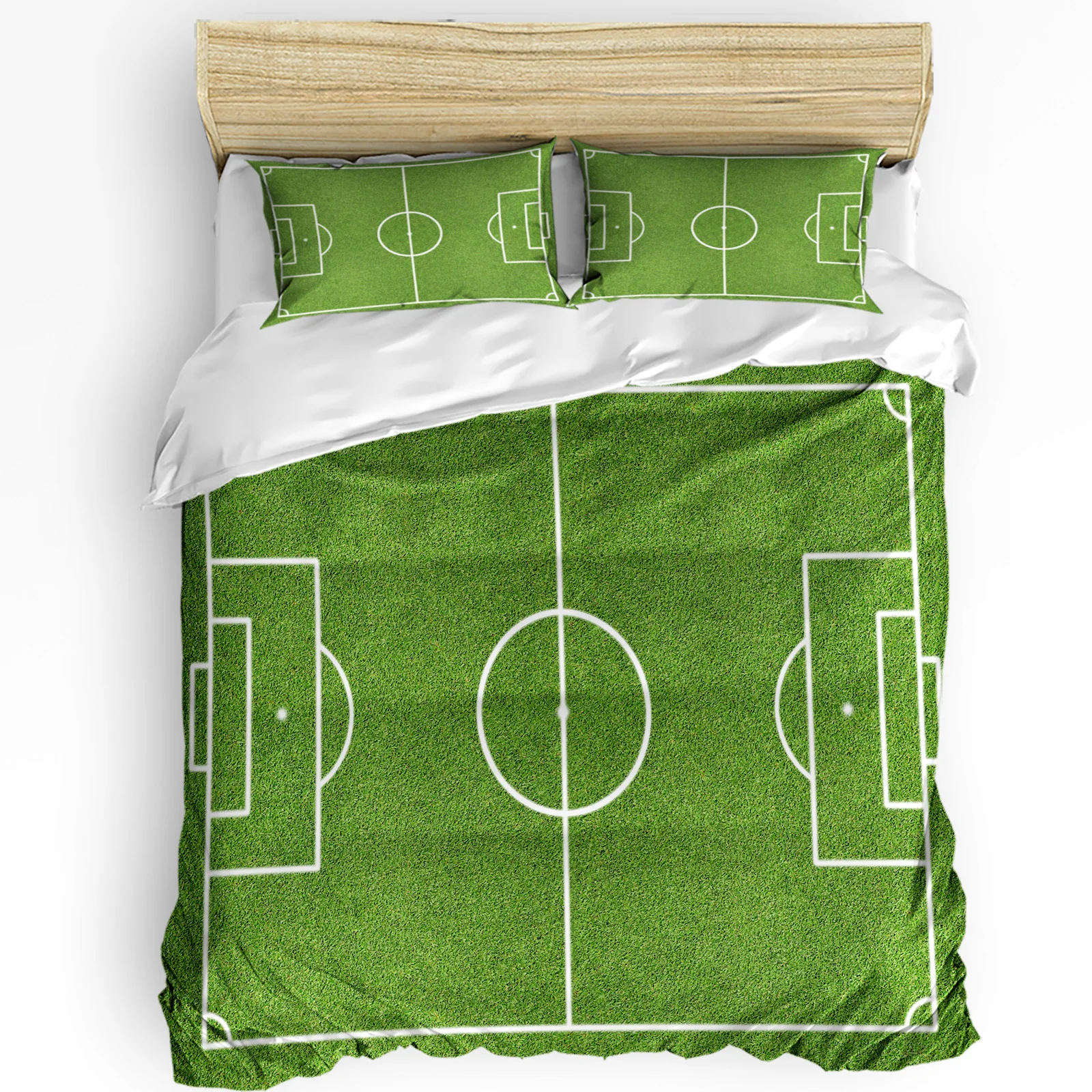 3pcs Bedding Set Soccer Balls Football Field Home Textile Duvet Cover Pillow Case Boy Kid Teen Girl Bedding Covers Set