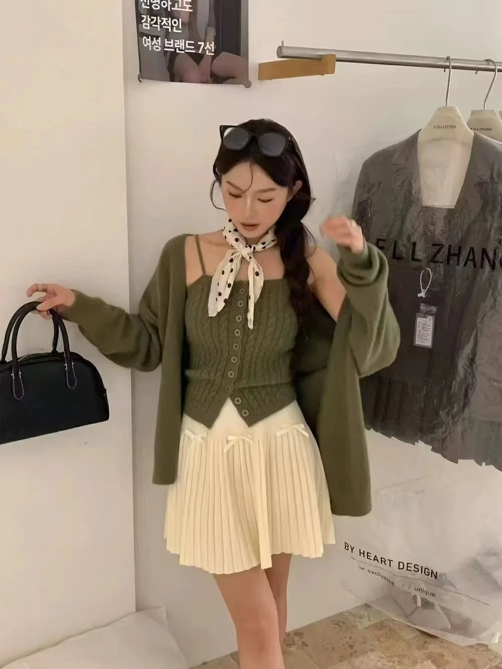 Ceco de Punto Hoado con Cuello en V, Estilo Informal para Otoño e Invierno, Moda Femenina, Hilo Trenzado, Prenda Exterio...