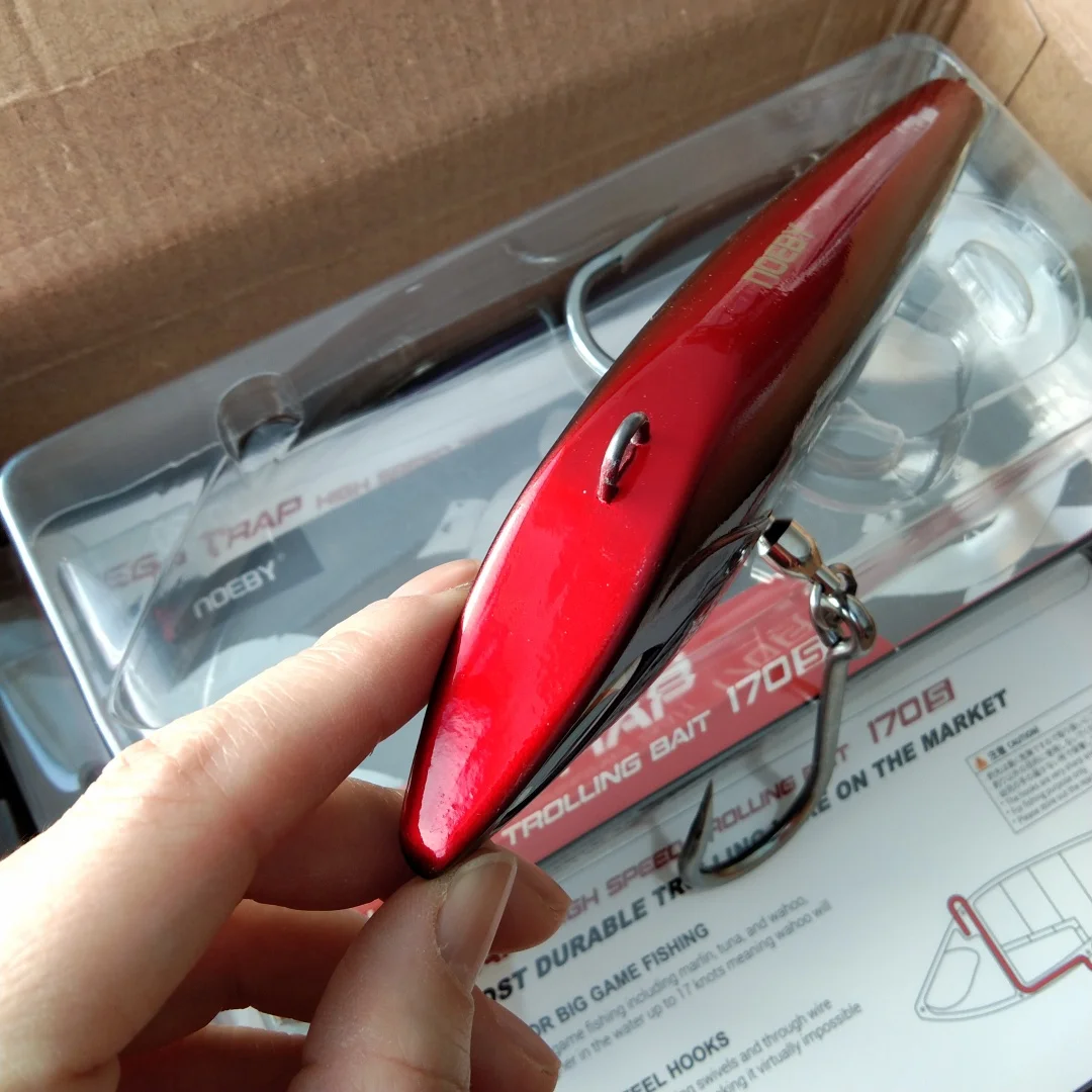Noeby 1 Stück 170 mm 213 g sinkender Trolling-Köder: Perfekt zum Fangen von Thunfisch, Wahoo und Dorado beim Bootsangeln – Detail 15
