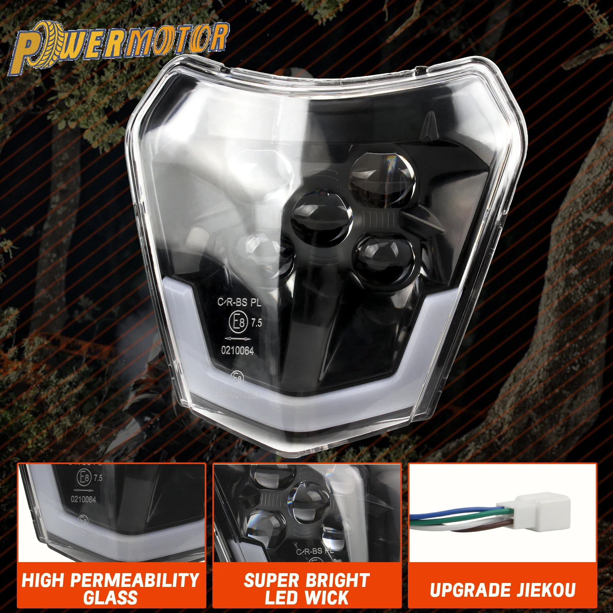 Светодиодная фара для мотоцикла KTM EXC XC SX XCW SXF XCW, обтекатель фары для супермото, велосипед для грязи, аксессуары для мотокросса, эндуро