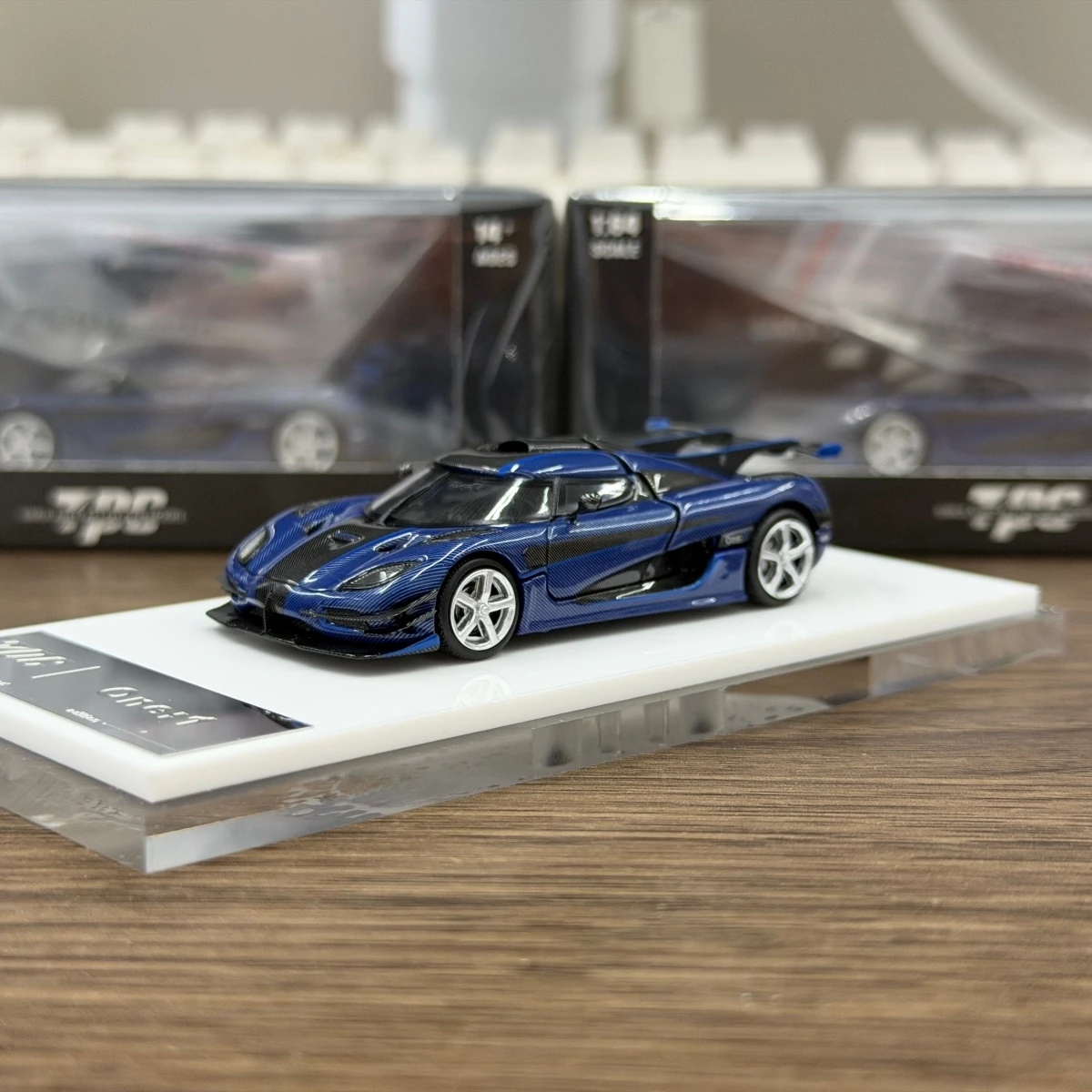 TPC 1:64 ONE1 Carbon Blue Color Diecast Model Car