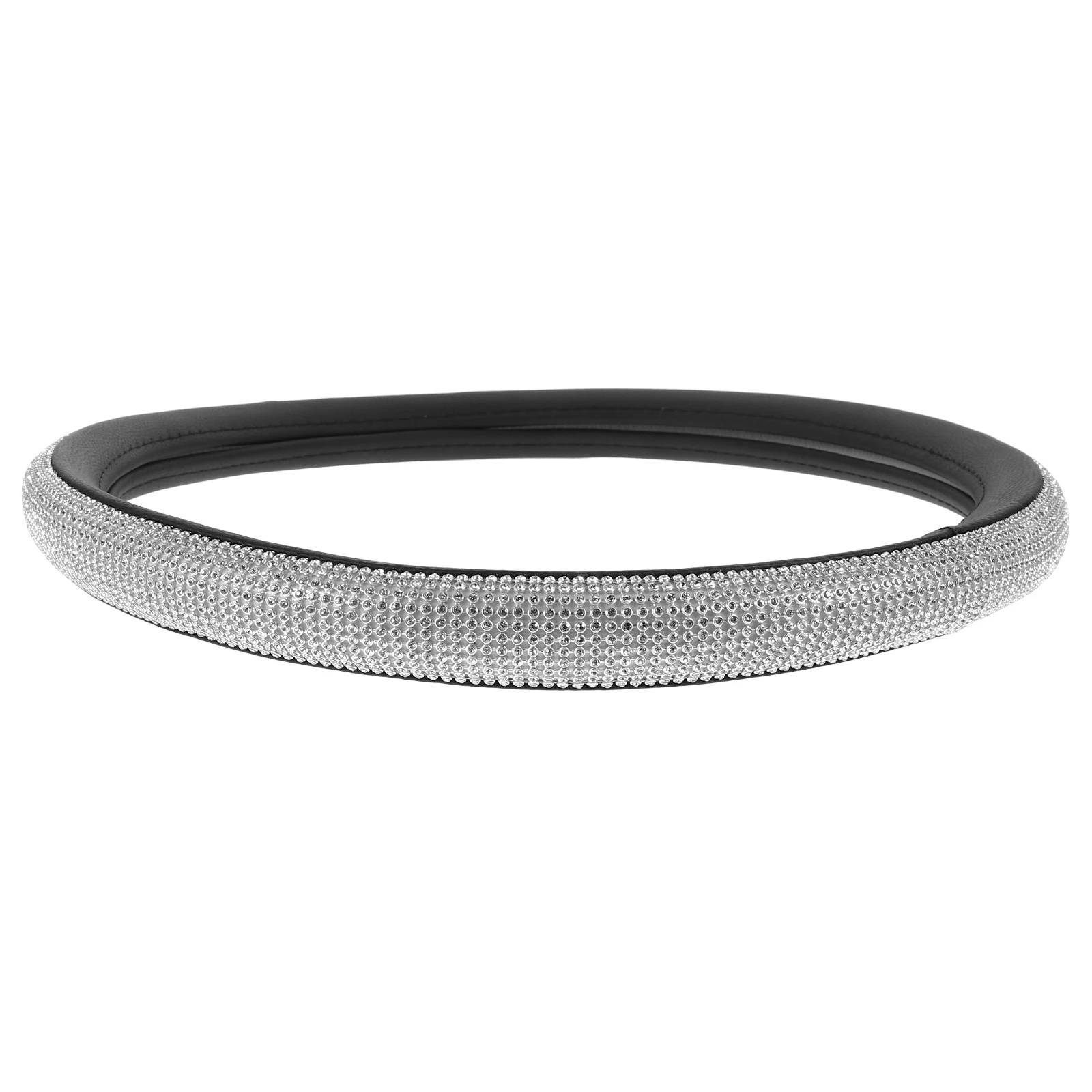

Anti-Slip Steering Wheel Cover For Car U-Shaped Decoration Accessories Rhinestone Drill Embroidery Protection Cover