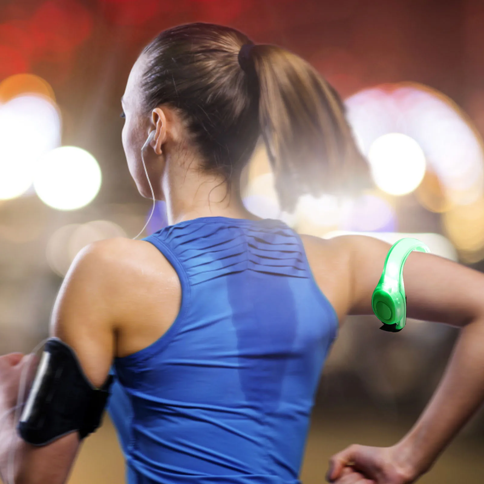 

2pcs Led Luminous Armbands For Running Jogging Cycling Safety Light Up Sports Wrist Bands Reflective Night Exercise Gear