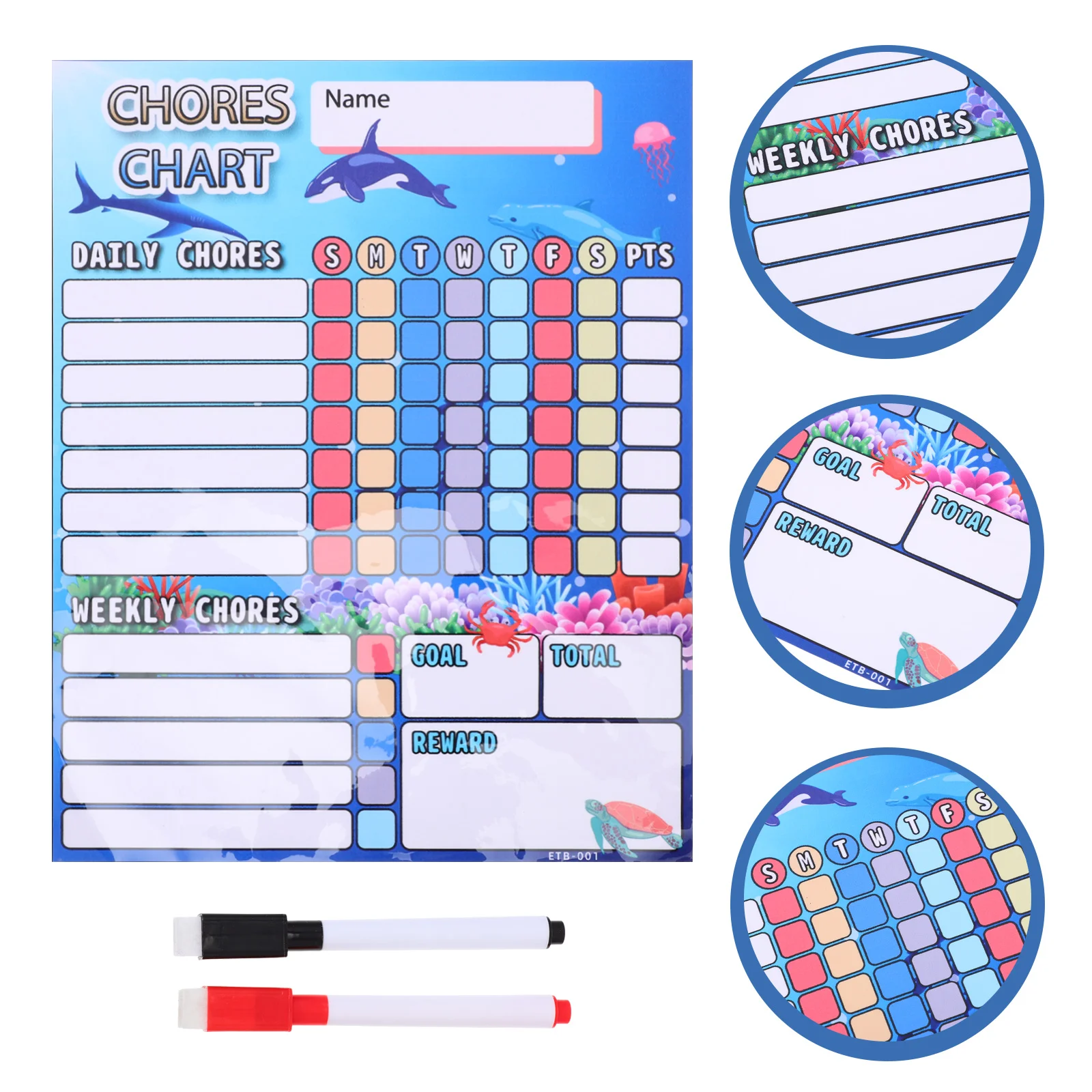 Chart Chore Magnetic Kids Reward Behavior For Dry Erase Fridge Calendar Board Charts Weekly Responsibility Chores Sticker