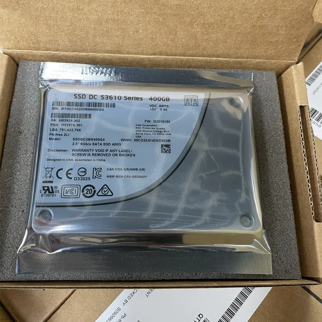 Original SSD DC S3610 400GB 800GB 1.2TB 1.6TB Enterprise 2.5