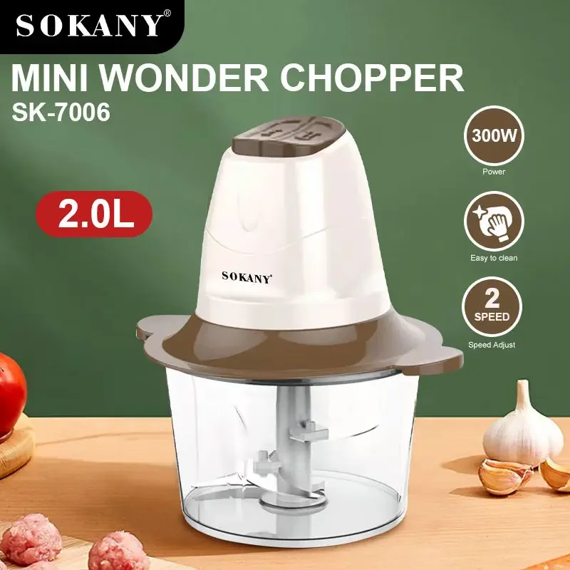 Electric Food Chopper - Blender and Food Processor Combo, 3 in 1 Food Grinder Electric for Meat, Vegetables, Fruits, Coffee