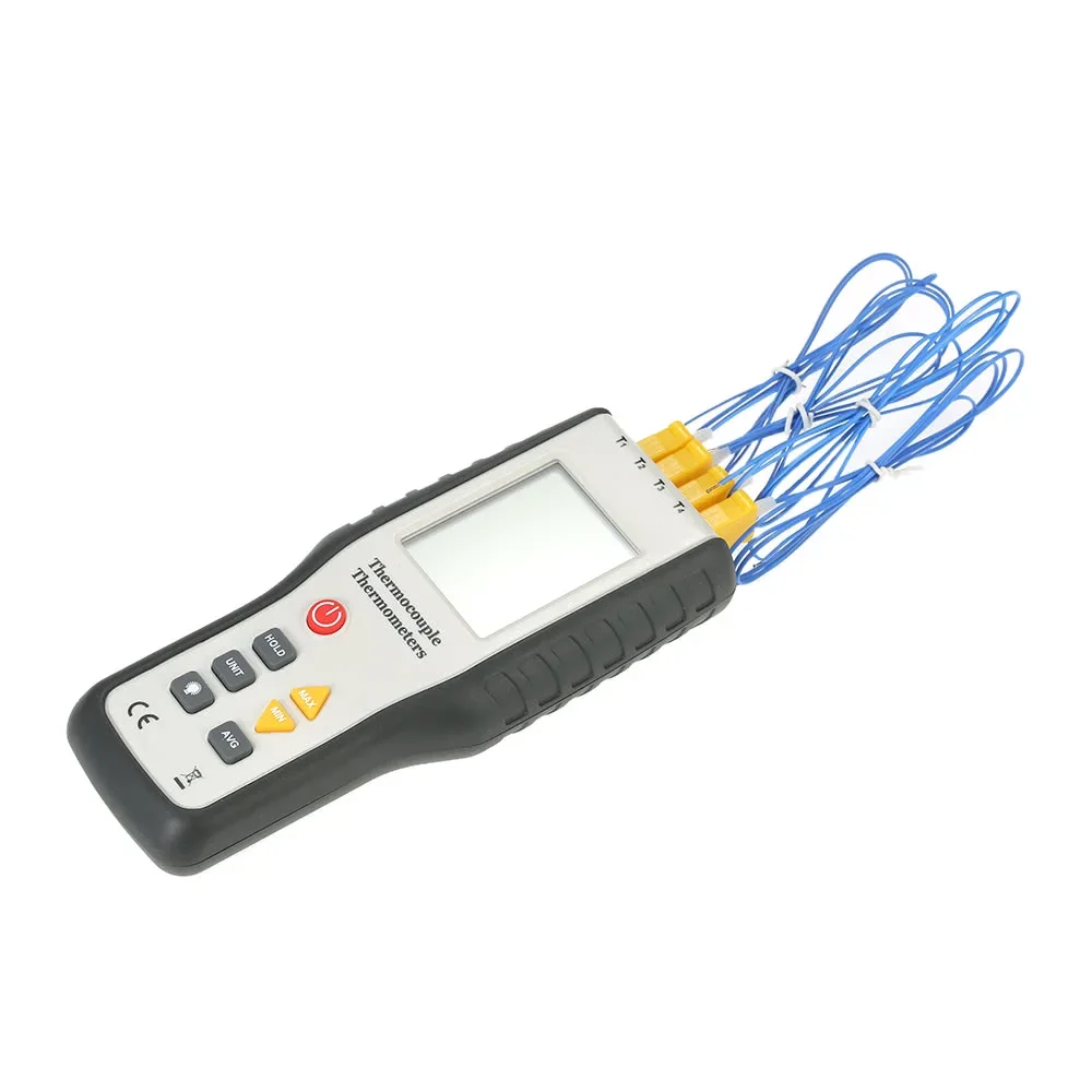 HT9815 -200~1370 C Four-Channel Contact Thermocouple Sensor Handheld Digital LCD Electronic Thermometer -200~1372°C/-328~2501°F